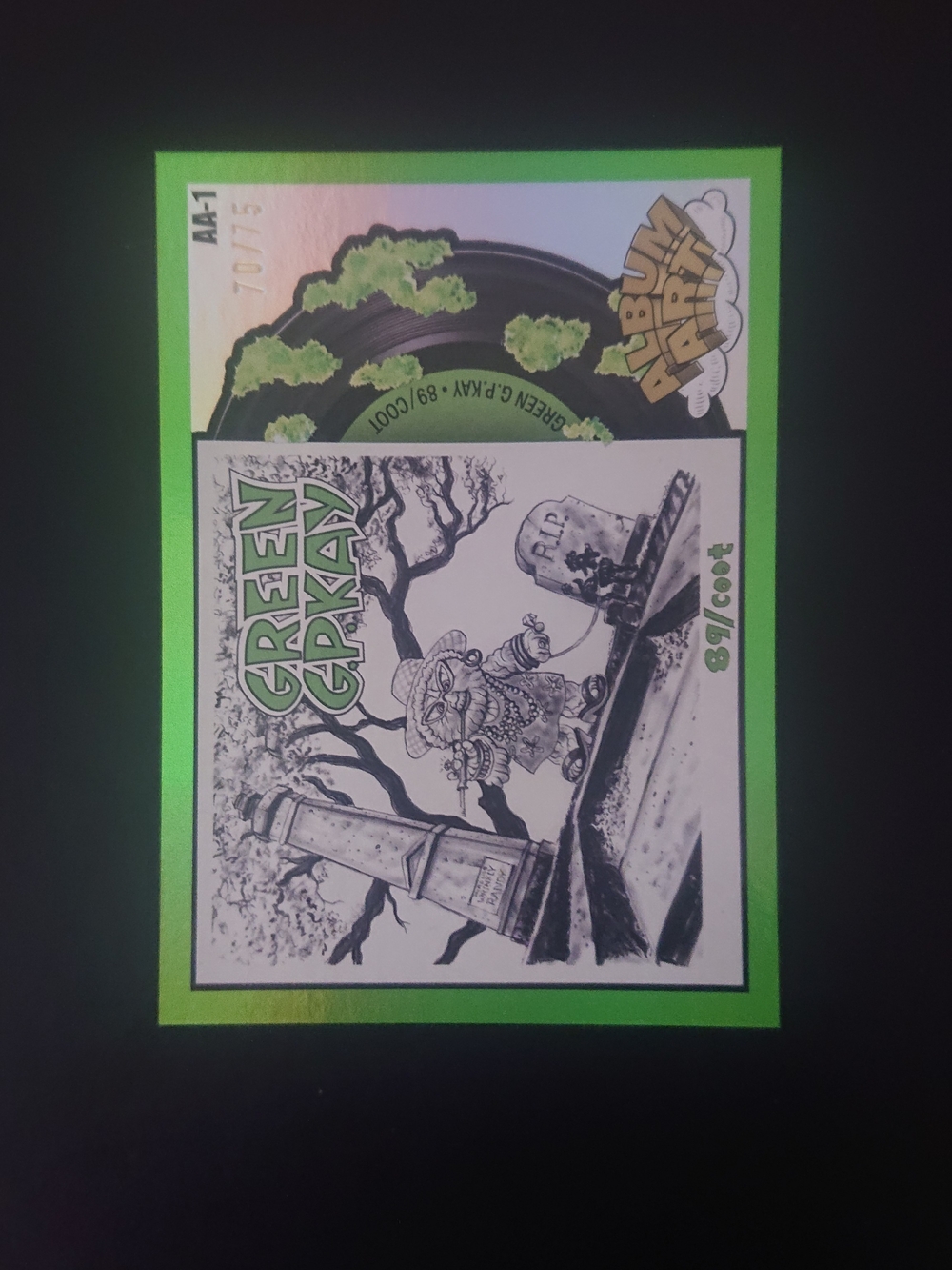 2025 Garbage Pail Kids GPK Green Day - 89 / Coot Album Cover (AA-1) Green /75